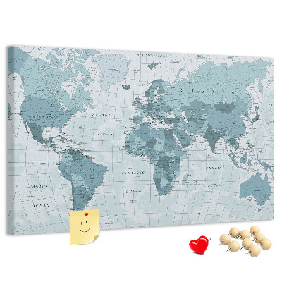 Cork board Political World Map