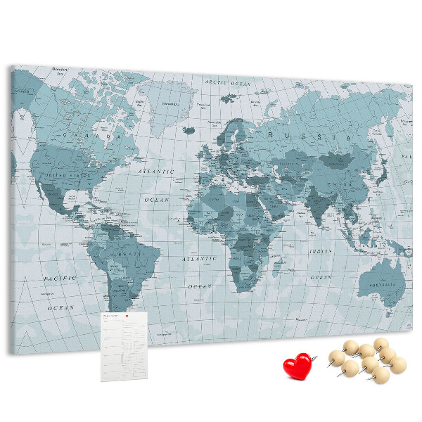 Cork board Political World Map