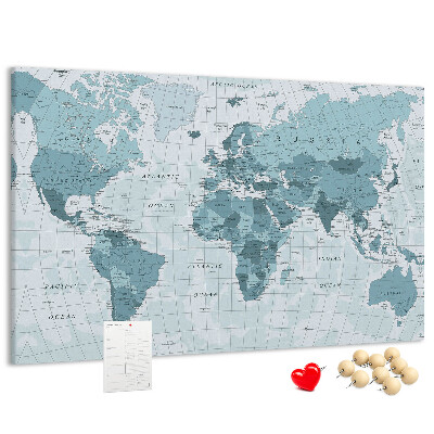 Cork board Political World Map