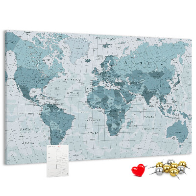 Cork board Political World Map