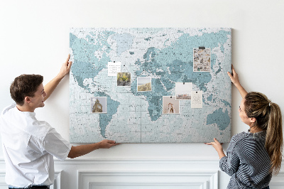 Cork board Political World Map