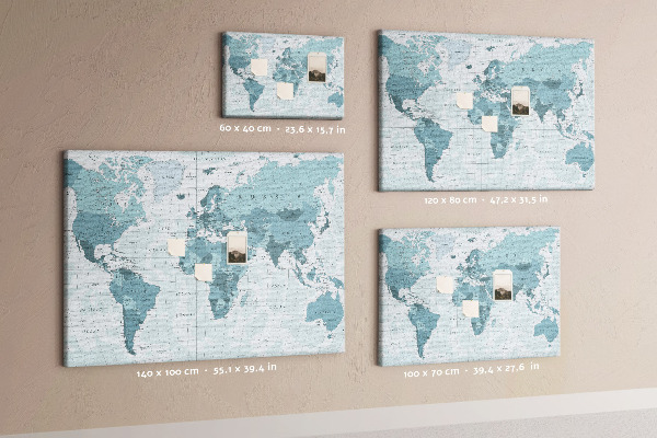 Cork board Political World Map