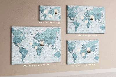 Cork board Political World Map