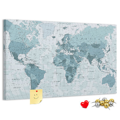 Cork board Political World Map