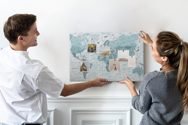 Cork board Political World Map