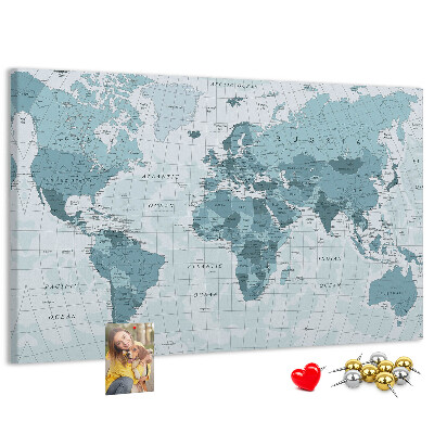 Cork board Political World Map