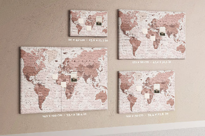 Cork display board Political World Map