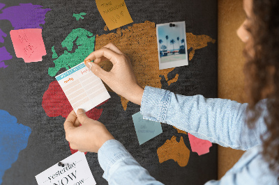 Cork board World map