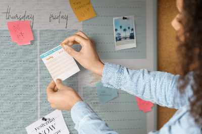 Cork board Weekly schedule