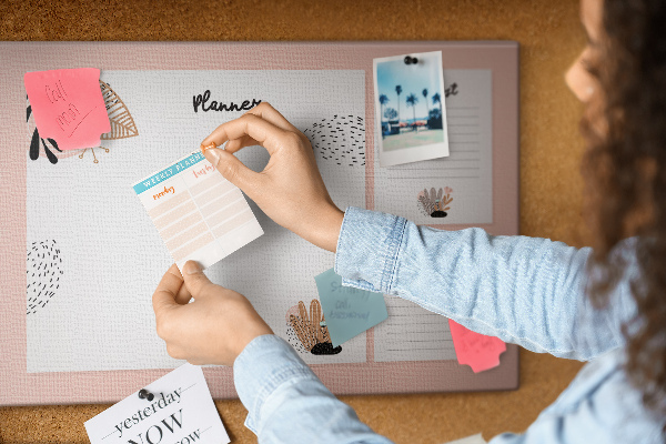 Cork display board Notebook planner