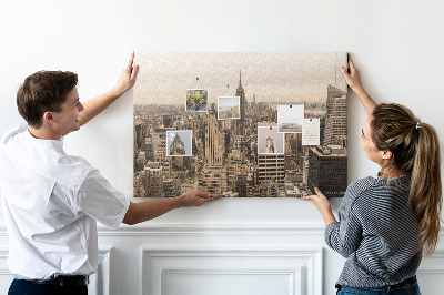 Cork board City landscape
