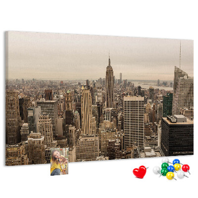 Cork board City landscape
