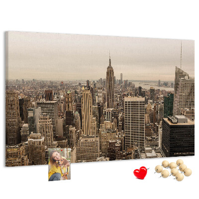 Cork board City landscape
