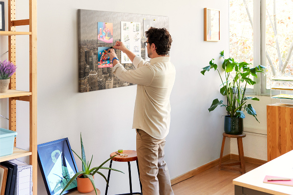 Cork board City landscape
