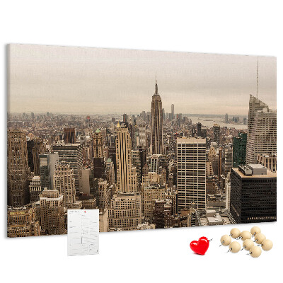Cork board City landscape