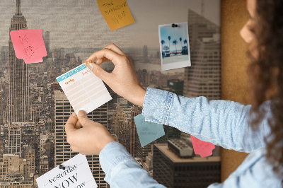 Cork board City landscape