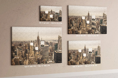 Cork board City landscape