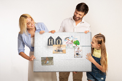 Cork display board Home lettering