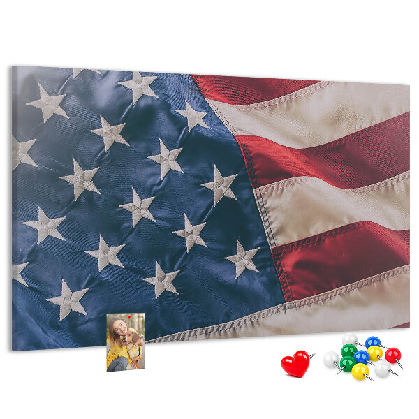 Cork display board American flag