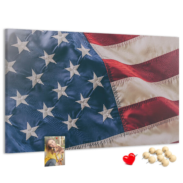 Cork display board American flag