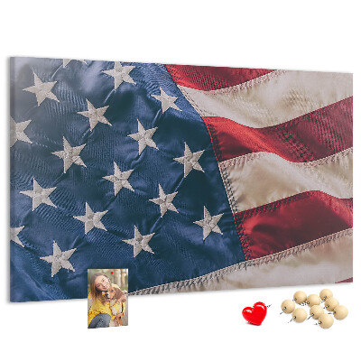 Cork display board American flag