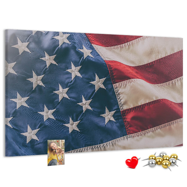 Cork display board American flag