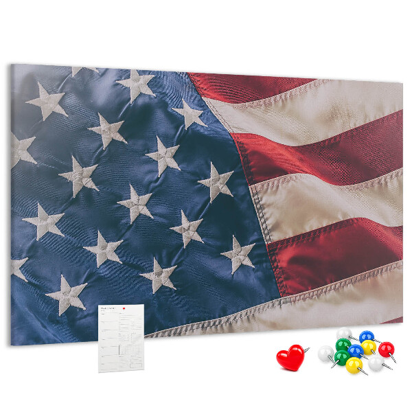 Cork display board American flag