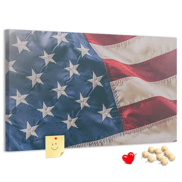 Cork display board American flag