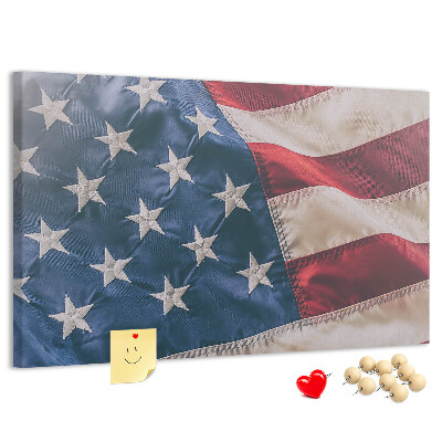 Cork display board American flag