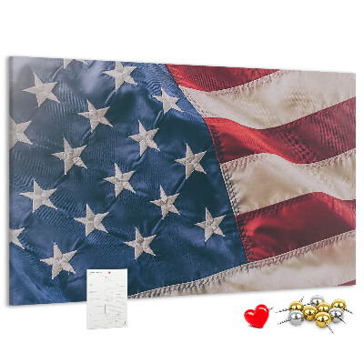 Cork display board American flag