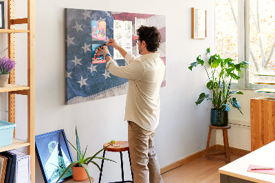Cork display board American flag
