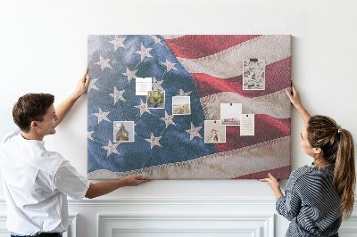 Cork display board American flag