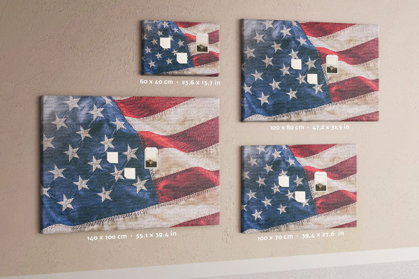 Cork display board American flag