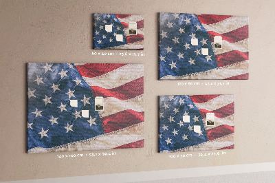 Cork display board American flag