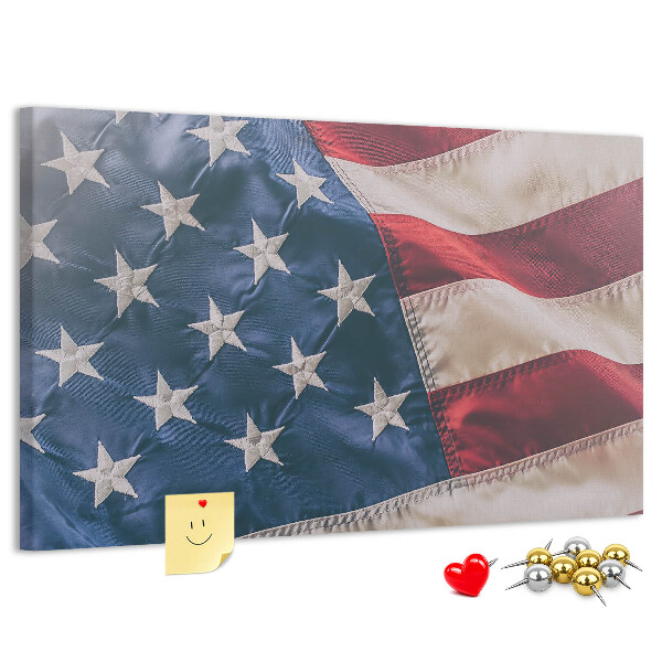 Cork display board American flag