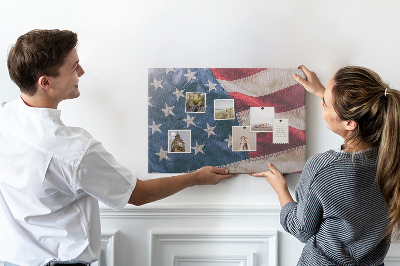 Cork display board American flag