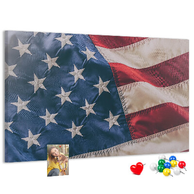 Cork display board American flag