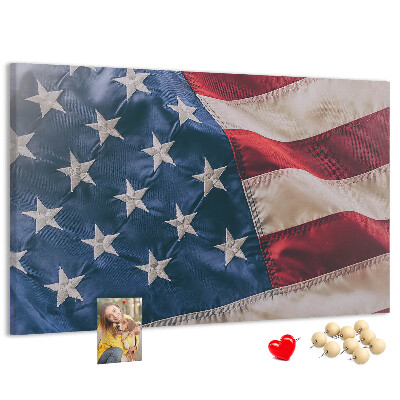 Cork display board American flag