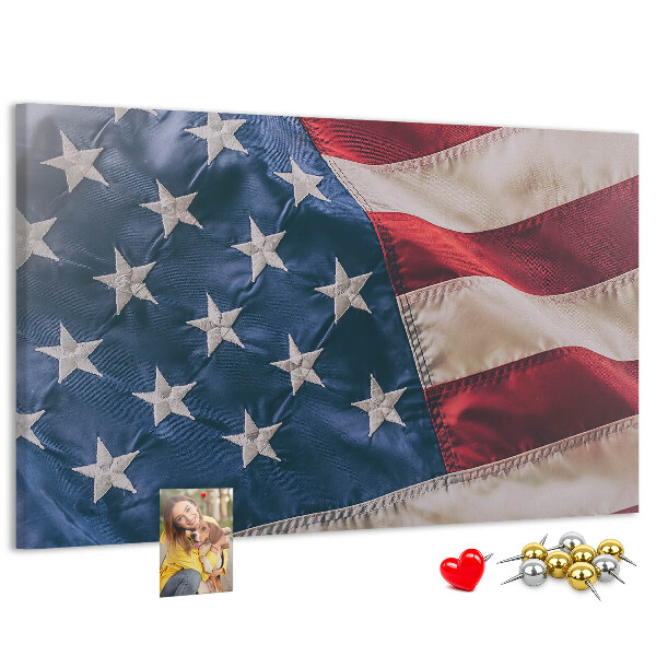 Cork display board American flag