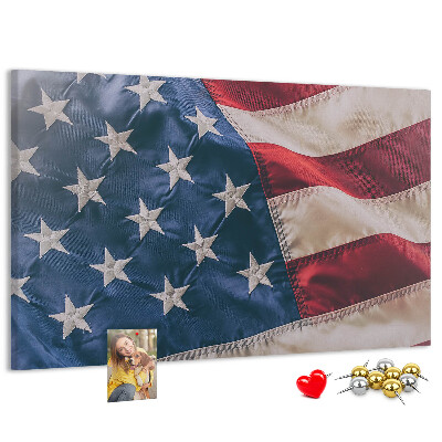 Cork display board American flag