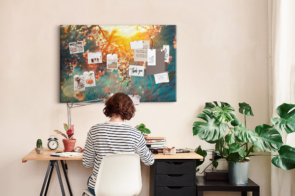 Cork board Spring flowers