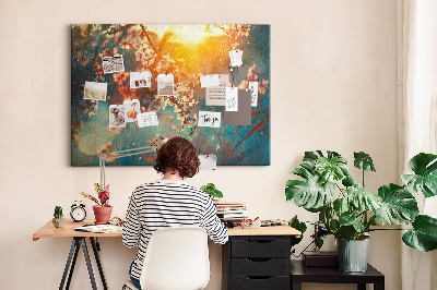 Cork board Spring flowers