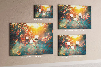 Cork board Spring flowers
