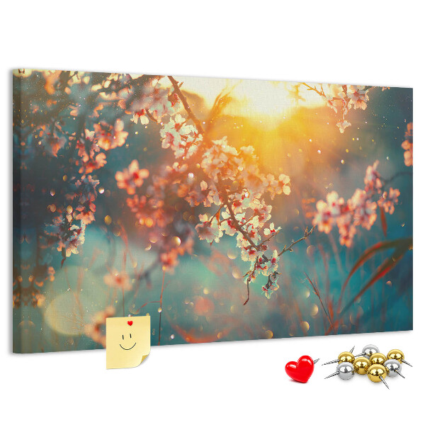 Cork board Spring flowers
