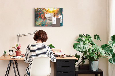 Cork board Spring flowers
