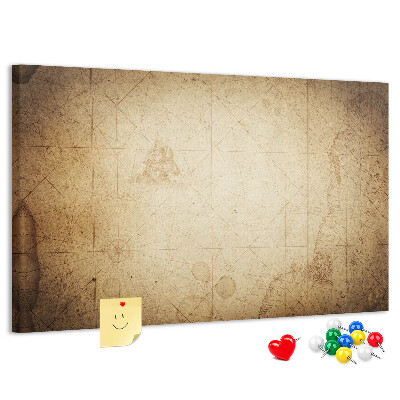 Cork display board Old world map
