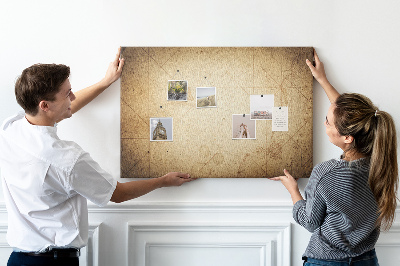 Cork display board Old world map