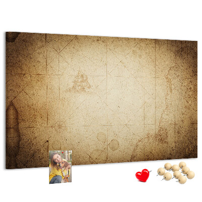 Cork display board Old world map