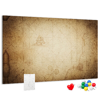 Cork display board Old world map