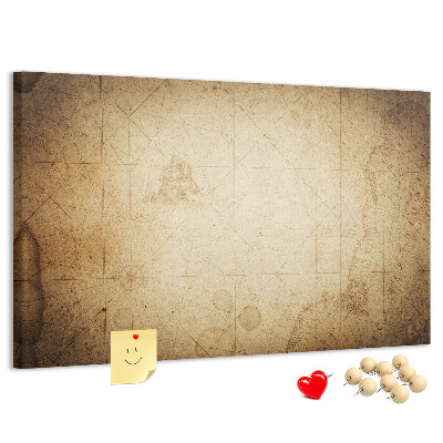 Cork display board Old world map